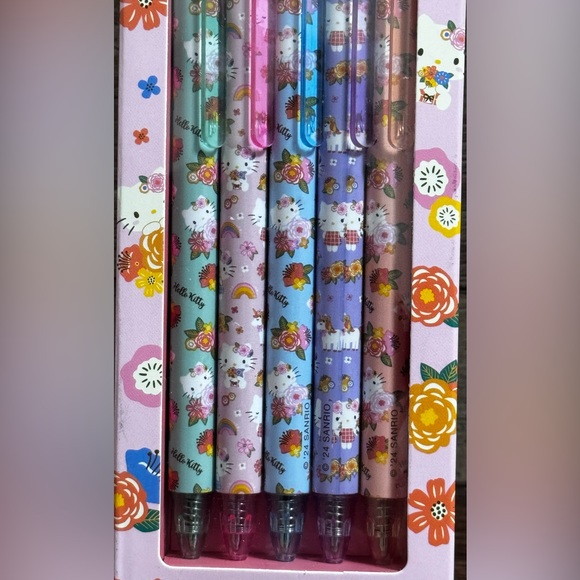 Super Cute Hello Kitty Gel Pens 5 Pack - NEW - Picture 2 of 4